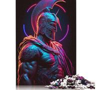 Jigsaws Puzzles for Adults Neon Gladiator 500 Piece Jigsaw Puzzle Wooden Puzzles Suitable for Adults And over 18 Years Old Brain Teaser Puzzle 500pcs (52x38cm)