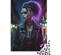 Jigsaws Puzzles for Adults Punk Girl (8) 500 Piece Jigsaw Puzzle Wooden Puzzles Suitable for Adults And over 18 Years Old Brain Teaser Puzzle 500pcs (52x38cm)
