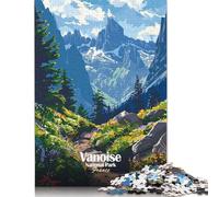 Jigsaws Puzzles for Adults Vanoise National Park France Landscape 500 Piece Jigsaw Puzzle Wooden Puzzles Suitable for Adults And over 18 Years Old Brain Teaser Puzzle 500pcs (52x38cm)