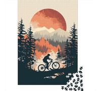 Jigsaws Puzzles for Adults Vintage Mountainbike 1000 Piece Jigsaw Puzzle Paper Puzzles Suitable for Adults And over 18 Years Old Brain Teaser Puzzle 38x26cm/1000pcs