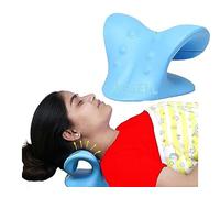 JIGSELL Neck Relaxer | Healthy Pillow for Neck and Shoulder Pain | Cervical Traction Device for Neck Pain Relief Product Kit | Neck Pain Relief Massager With Eye Mask | Medical Graded | Sky blue