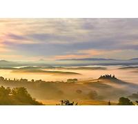 jigswa puzzle for adults 500 pieces,natural beauty,fog,fields,italy 52x38CM