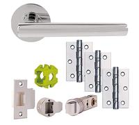 Jigtech JTB71015 Eden Door Pack-Latch-Polished Chrome,57mm