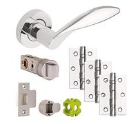 Jigtech JTB72000 Cresta Door Pack-Latch, Polished Chrome