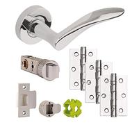 Jigtech JTB72020 Vecta Door Pack-Latch, Polished Chrome