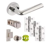 Jigtech JTB72025 Riva Door Pack-Latch-Polished Chrome, 57mm