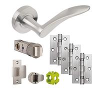 Jigtech JTB72220 Vecta Door Pack-Latch, Satin Chrome,57mm