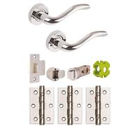 Jigtech JTB81000 Solar Door Pack-Privacy-Polished Chrome