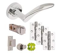 Jigtech JTB82020 Vecta Door Pack-Bathroom, Polished Chrome