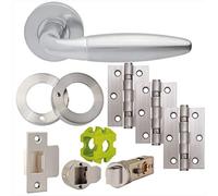 Jigtech JTB82065 Parma Door Pack-Privacy-Polished Satin Chrome