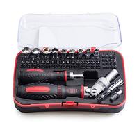 Jiguoor 61 in 1 Ratcheting Screwdriver Sets, Precision Magnetic Screwdriver Set with Ratchet Handles, Sockets & Bits, Household Repair Tool Kits for Computers, Electronic Devices, Furniture