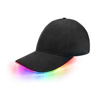 JIGUOOR LED Baseball Cap Battery-Power, Illuminated Flash LED Light up Cap Men, TIK Tok Party Festival Hat, Festival Rave Accessory Glow Golf Hat as Birthday Gifts for Men Boys in LED RGB Brim