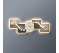 JIHAJU 3D Wall Art Clock Decor, Wall Clock Decorative, Home Decor Hanging Sculpture Painting, Crystal Porcelain Dial Silent Quartz, for Living Room Entrance Corridor(P,180x60cm(Fits2.0-2.4mWall))