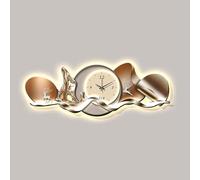 JIHAJU 3D Wall Art Clock Decor, Wall Clock Decorative, Home Decor Hanging Sculpture Painting, Crystal Porcelain Dial Silent Quartz, for Living Room Entrance Corridor(G,180x60cm(Fits2.0-2.4mWall))