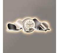 JIHAJU 3D Wall Art Clock Decor, Wall Clock Decorative, Home Decor Hanging Sculpture Painting, Crystal Porcelain Dial Silent Quartz, for Living Room Entrance Corridor(A,180x60cm(Fits2.0-2.4mWall))