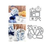 JIHFOHHA 2Set 3D Teacup Teapot Cutting Die Tea Time 3D Box Embossing Metal Dies Cut for DIY Wedding Birthday Christmas Card Making Gift Box Cake Box Candy Box