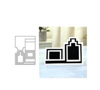 JIHFOHHA 3D Floding Card Cutting Die Pop-up Step Shape Stepper Card Metal Stencils Die Cuts for DIY Scrapbooking Photo Album Decorative Embossing Paper Card Making (Side Step)