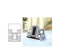 JIHFOHHA 3D Floding Card Cutting Die Pop-up Step Shape Stepper Card Metal Stencils Die Cuts for DIY Scrapbooking Photo Album Decorative Embossing Paper Card Making (Centre Step)