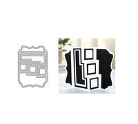 JIHFOHHA 3D Floding Card Cutting Die Pop-up Step Shape Stepper Card Metal Stencils Die Cuts for DIY Scrapbooking Photo Album Decorative Embossing Paper Card Making (Triple Step)