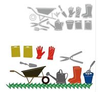 JIHFOHHA 8Set Garden Tools Cutting Die Embossing Metal Dies Cut for DIY Scrapbooking Album Decorative Paper Crafting Card Making