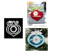 JIHFOHHA Christmas Baubles Tags Cutting Die Winter Christmas Embossing Metal Dies Cut for DIY Scrapbooking Album Decorative Paper Crafting Card Making