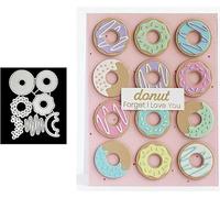 JIHFOHHA Doughnut Cutting Die Christmas Birthday Cake Embossing Metal Dies Cut for DIY Scrapbooking Album Decorative Paper Crafting Card Making