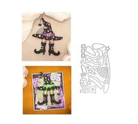 JIHFOHHA Halloween Big Hat Cutting Die Witch Embossing Metal Dies Cut for DIY Scrapbooking Album Decorative Paper Crafting Card Making