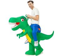 JiHiGe Inflatable Dinosaur Costume for Adult, Halloween Blow Up Costumes Party Cosplay Inflatable Costume Role Playing Women Man Funny, Ride Big Eyed Dinosaur