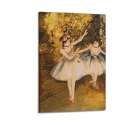 JIHJOO Edgar Degas Masterpieces(Two Dancers on A Stage) Interior Upgrades Posterwall Art Canvas Aesthetic Music And Movie Decoration Living Room Bedroom 20x30inch(50x75cm) Frame-style