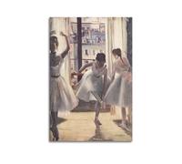 JIHJOO Edgar Degas Painter Works《Three Dancers in An Exercise Hall》Printed Posterswall Art Canvas Aesthetic Music And Movie Decoration Living Room Bedroom 20x30inch(50x75cm) Unframe-style