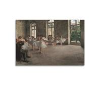 JIHJOO Edgar Degas Painters' Works「Ballet Rehearsal」Posterwall Art Canvas Aesthetic Music And Movie Decoration Living Room Bedroom 12x18inch(30x45cm) Unframe-style