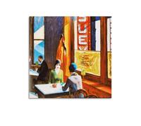 JIHJOO The Number of Famous Paintings by Edward Hopperwall Art Canvas Aesthetic Music And Movie Decoration Living Room Bedroom 12x12inch(30x30cm) Unframe-style