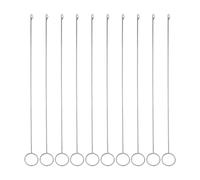 JIHUOO 10 Pcs 26.5cm Metal Loop Turners Sewing Loop Turner Hooks Latch Hook Crochet Needles with Latch for Fabric Belts Strips Knitting Accessories Sewing Tools