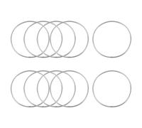JIHUOO 10 Pcs 8cm Silver Metal Hoops Wreath Hanging Rings Small Dream Catcher Hoops Metal Craft Rings Floral Crafting Hoops Circle Wedding Table Centerpieces