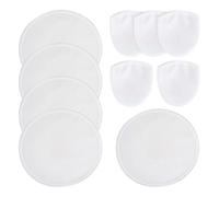 JIHUOO 10 Pcs 9.8 Inch White Foldable Flying Disc Fans Sublimation Hand Held Fans Blanks Blank Polyester Folding Hand Fans Handheld Fabric Cooling Fan with Storage Bags for Wedding Party Favors White