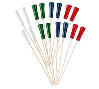 JIHUOO 100 Pcs Golf Tee Picks Appetizers Fruit Cocktail Picks Sports Party Toothpicks Dessert Skewer Sticks Sandwich Food Picks Decorative Charcuterie Picks Cocktail Garnish Sticks for Drinks