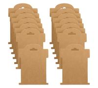 JIHUOO 100 Pcs Hair Clip Holder Paper Cards Hair Bow Display Cards Hair Clip Cardboard Holder Jewelry Packaging Cards Hair Accessories Organizing Cards Brown