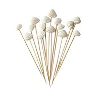 JIHUOO 100 Pcs Seashell Cocktail Picks Fancy Decorative Toothpicks Beach Food Picks Drink Skewers Sticks for Summer Hawaiian Party