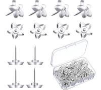 JIHUOO 100 Pcs Star Shaped Push Pins Clear Plastic Thumb Tacks Transparent Pushpins Drawing Pins Thumbtacks for Cork Board Clear