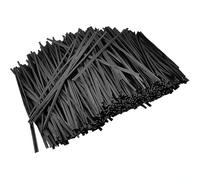 JIHUOO 1000 Pcs 10 cm Plastic Coated Wire Twist Ties Cord Organizer Twist Ties Treat Bag Twist Ties for Packaging Reusable Bread Bag Twist Ties Plant Twist Ties for Garden Black
