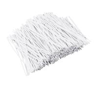 JIHUOO 1000 Pcs 10 cm Plastic Coated Wire Twist Ties Cord Organizer Twist Ties Treat Bag Twist Ties for Packaging Reusable Bread Bag Twist Ties Plant Twist Ties for Garden White