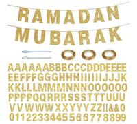 JIHUOO 107 Pcs DIY Glitter Custom Banner Kit Customize Happy Birthday Baby Shower Banners Letter Number Personalized Banner Make Your Own Banners for Birthday Wedding Christmas Golden