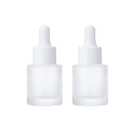 JIHUOO 2 Pcs 20 ml Glass Dropper Bottles Essential Oils Sample Dropper Bottles Liquid Perfume Eye Droppers Bottle frosted