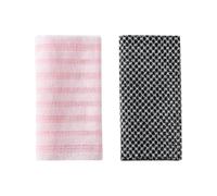 JIHUOO 2 Pcs Exfoliating Body Scrub Towels Shower Wash Cloths Extra Long Exfoliating Washcloths Net Back Scrubbers Nylon Bath Towels Back Scrubbing Cloths for Men Women