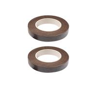 JIHUOO 2 Rolls 12mm x 27m Floral Arrangement Adhesive Tape Flower Wrapping Tape Sticky Floristry Tape Double Sided Florist Tape Bouquet Wrap Tape Cake Decorating Tape Brown