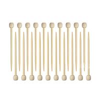 JIHUOO 20 Pcs Bamboo Single Pointed Knitting Needles Marking Pins Mini Straight Knitting Needles Knitting Crochet Supplies
