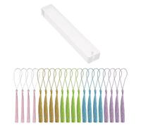 JIHUOO 20 Pcs Clear Rectangle Bookmark Blanks Craft Acrylic Bookmarks Blank Book Marks Plain Crafting Bookmarks Plastic Book Markers with 20 Pcs Tassels Book Lovers Gifts