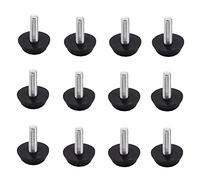 JIHUOO 20 Pcs M6 x 20mm Stainless Steel Screw On Furniture Glides Adjustable Table Levelers Table Leveling Feet Screw In Desk Legs Chair Foot Adjusters