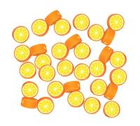 JIHUOO 200 Pcs 10mm Fruit Polymer Clay Beads Fruit Charm Beads Flat Spacer Beads Jewelry Making Supplies for Necklace Earring Bracelet Making Orange