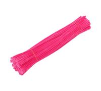 JIHUOO 200 Pcs 30cm Long Pipe Cleaners Thick Craft Chenille Stems Fuzzy Chenille Sticks Crafting Pipe Cleaners Art and Craft Projects for Adults and Kids Hot Pink